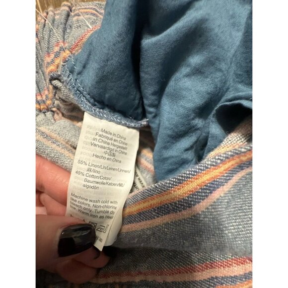 Madewell Blue and Red Striped Wide Leg Pants - Picture 11 of 14